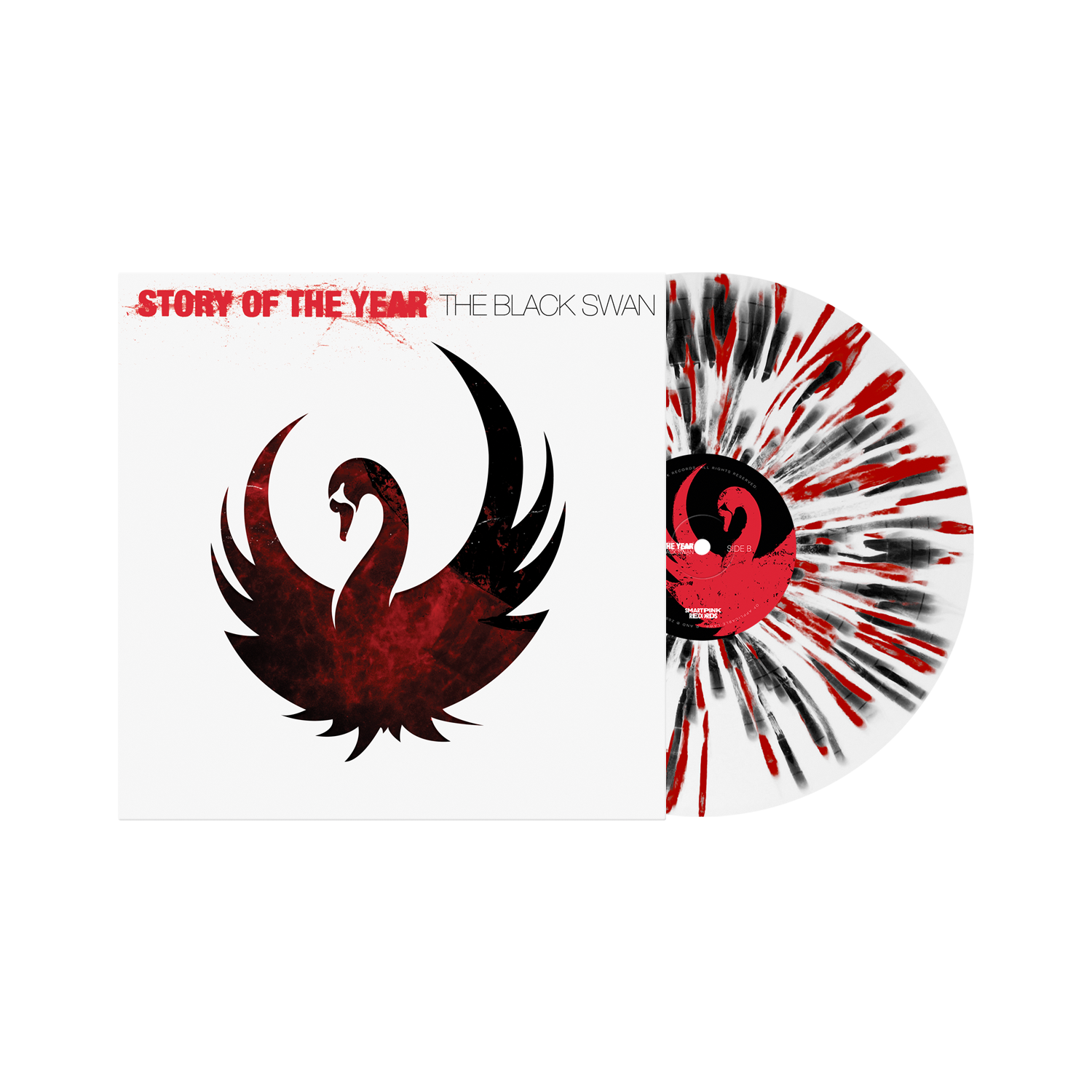 The Black Swan 15 Year Anniversary LP - White with Red and Black Splatter